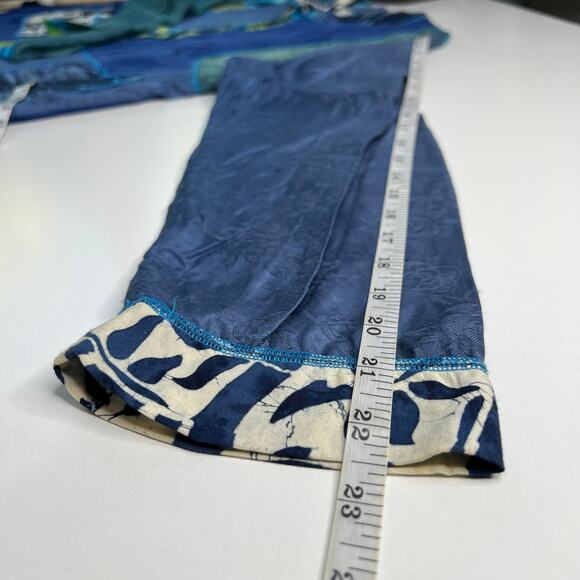 Surya Vintage Jacket Button Up Artsy Multi-Pattern Asian Patchwork Print Size M - Picture 13 of 16